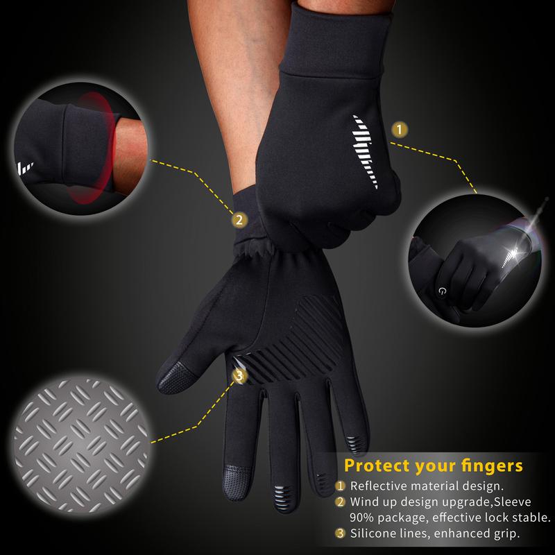 🔥Last Day Buy 1 Pair, Get 1 Pair FREE!🎁Winter Gloves Women Men Ski Gloves Liners Thermal Warm Touch Screen, Perfect for Cycling, Running, Driving, Hiking, Walking, Texting, Freezer Work, Gardening, and Daily Activities